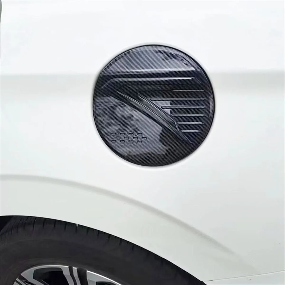 คลาสสิกสําหรับ Toyota Yaris Ativ/Vios 2023 2024 ถังน้ํามันเชื้อเพลิงรถยนต์ฝาครอบน้ํามัน Anti-Scratch แผงอุปกรณ์เสริม ABS คาร์บอนไฟเบอร์