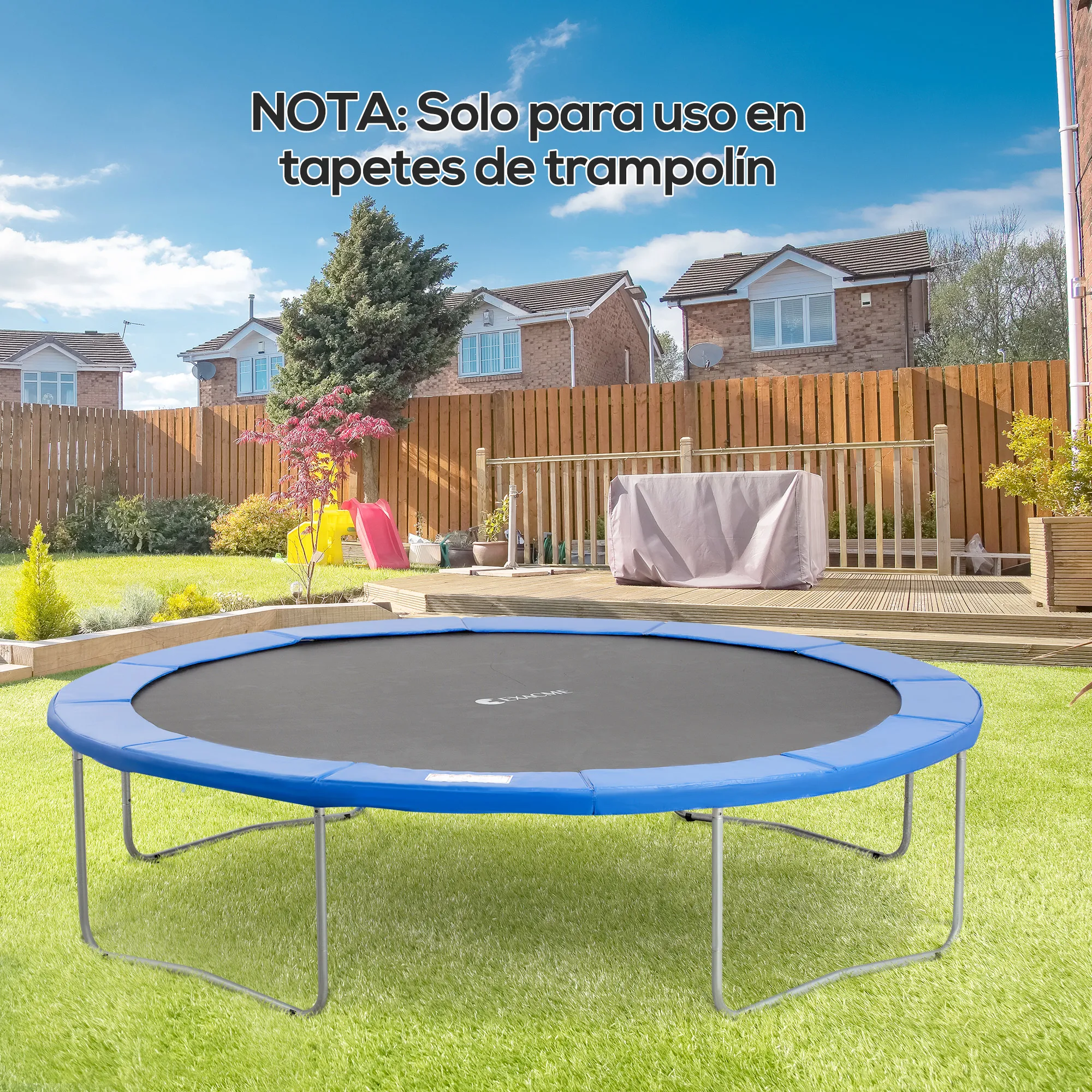 NONE HOMCOM trampoline trampoline lip beschermhoes Ø 366 cm blauw Blauw