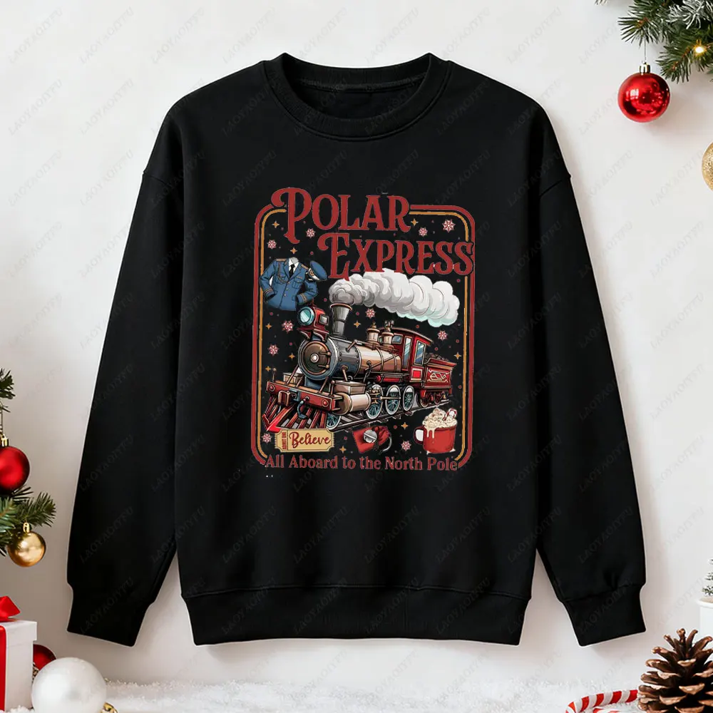 Polar Express Sweatshirt All about To The North Pole Christmas Movie Believe Christmas 90s Holiday Movie Pole Xmas Women Sweater