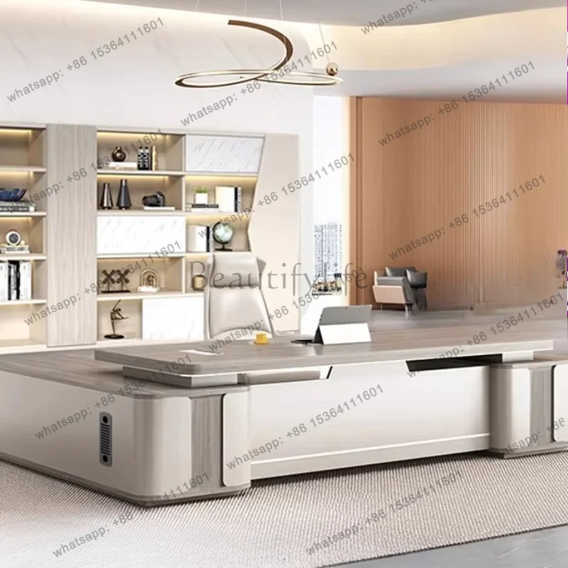 FG Executive Nordic Office Desk Minimalist Aesthetic Modern Computer Office Desk Design Multifunctional Tavolino Trendy Furnitur