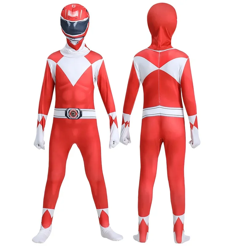 Fantasia Power Samurai Rangers คอสเพลย์เครื่องแต่งกายผู้ใหญ่เด็ก Morpher Mighty Morphin Mask Jumpsuit Zentai สูทฮาโลวีน