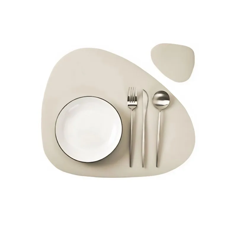 1/6/10 Sets Cremefarbene Geschenk-Tischsets, Waschbare Platzdeckchen für Quadratische und Runde Tische, für Küche, Terrasse, Innen- und Außenbereich