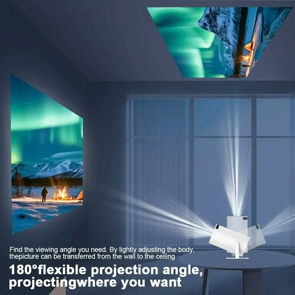 New 2024 4K Android 11 Dual Wifi6 200 ANSI Allwinner H713 BT5.0 1080P 1280*720P Home Cinema Outdoor portable Projetor