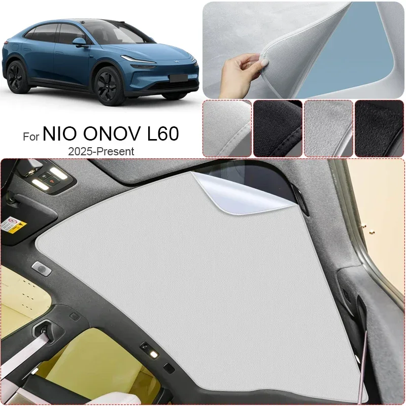 

Car Anti-uv Electrostatic Adsorption Sunroof Sunshade Suede Fabric Auto Heat Insulation Skylight For NIO ONOV L60 2025-Present
