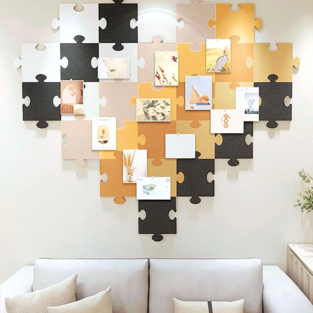 Self Adhesive Felt Wall Sticker Modular Board For Bedroom Living Room Decor Geometric Abstract Background Photo Message Display