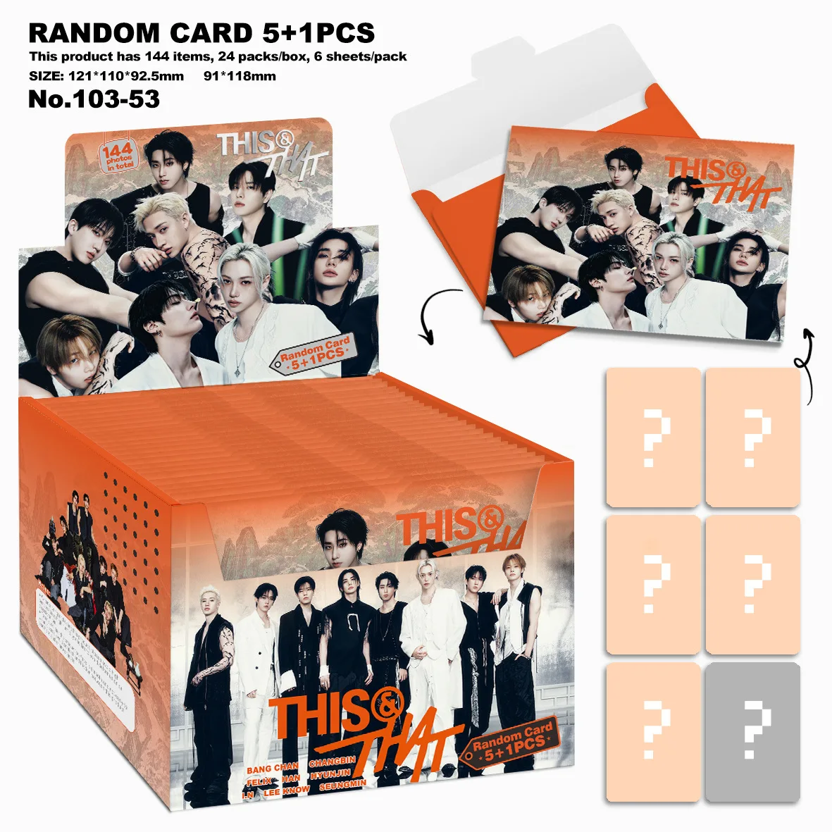 In-stock Mini Ten Collection THIS&THAT Merch Photo Cards, Star Support Envelope Pack, LOMO Cards, Full Box of 144 Random Cards