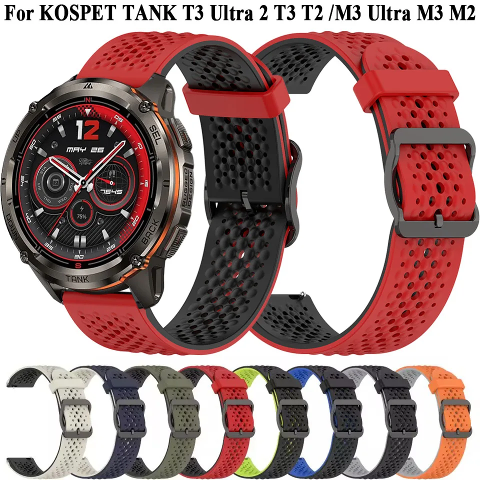 22 مللي متر الرياضة سيليكون حزام ل KOSPET TANK T3 الترا 2 الإفراج السريع معصمه سوار تانك T3 الترا/M3 الترا/T2 M2 اكسسوارات