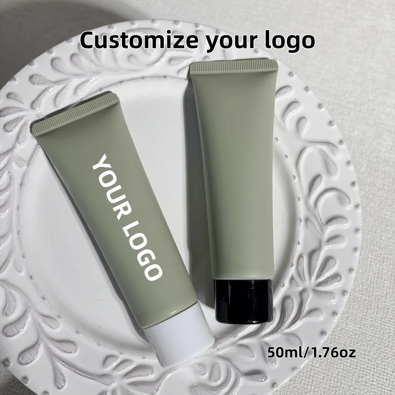 【Logo Custom】50Pcs Customized Cosmetic Squeeze Tube 50g Sunscreen Skin Care Empty Soft Lotion Hand Cream Tube with Screw Lid