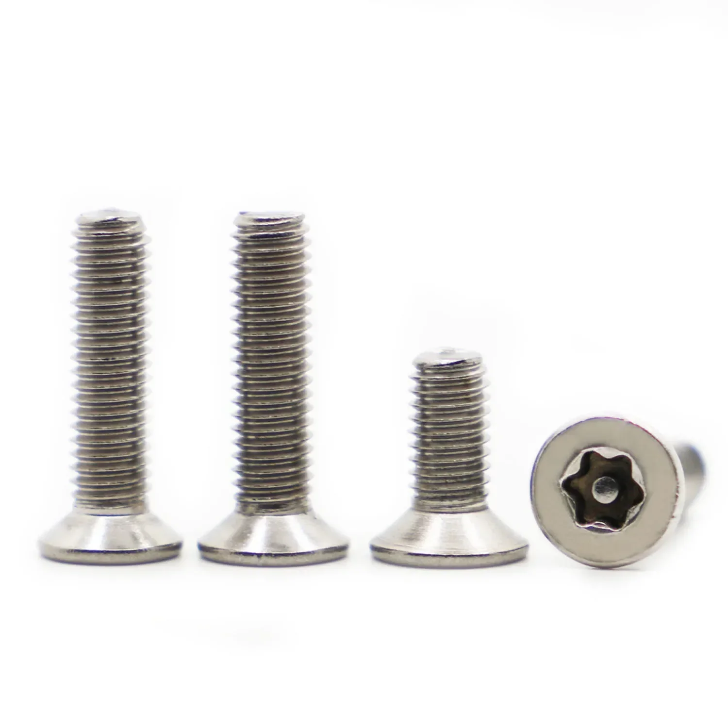 M2.5 M3 M4 M5 M6 M8 A2 304 Stainless Steel Six Lobe Torx Flat Countersunk Head With Pin Tamper Proof Security Bolt Screws