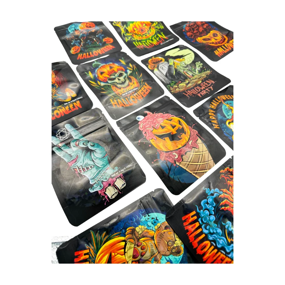 50 قطعة أكياس مقاومة للرائحة مايلر المجسم الأغلاق أكياس احباط الحقيبة أكياس بسحاب قفل لجميع القديسين لصالح تخزين تغليف المجوهرات