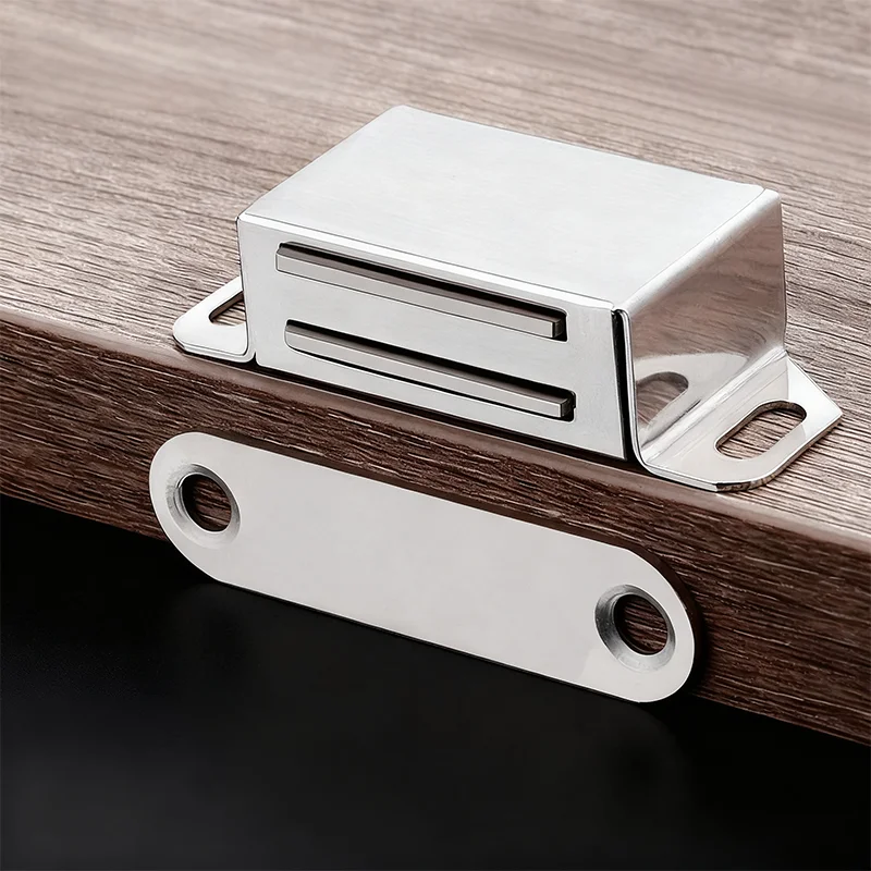 Cupboard Kitchen Furniture Magnetic Cabinet Door Magnetic adsorption Stainless steel hardware accessories for Door lock buckle