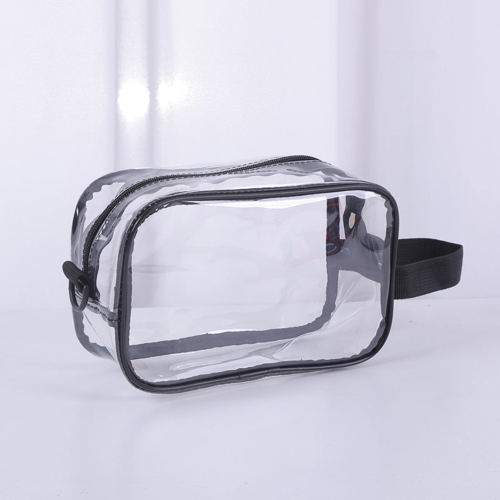 Transparent Clear Makeup Bag Waterproof PVC Cosmetic Case Portable Handheld Toiletry Bag Travel Wash Organizer For Cosmetics Bru