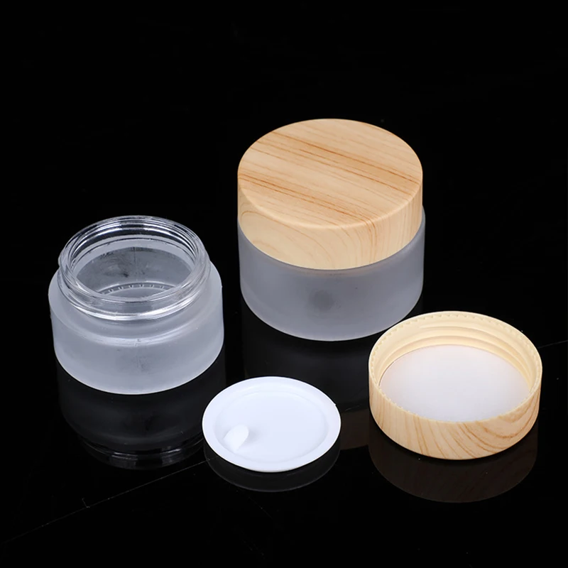 5g 10g 15g 20g 30g 50g Empty Cream Bottles Frosted Lip Balm Eye Shadow Jar Glass Cosmetic Containers witth Lids Makeup Packaging