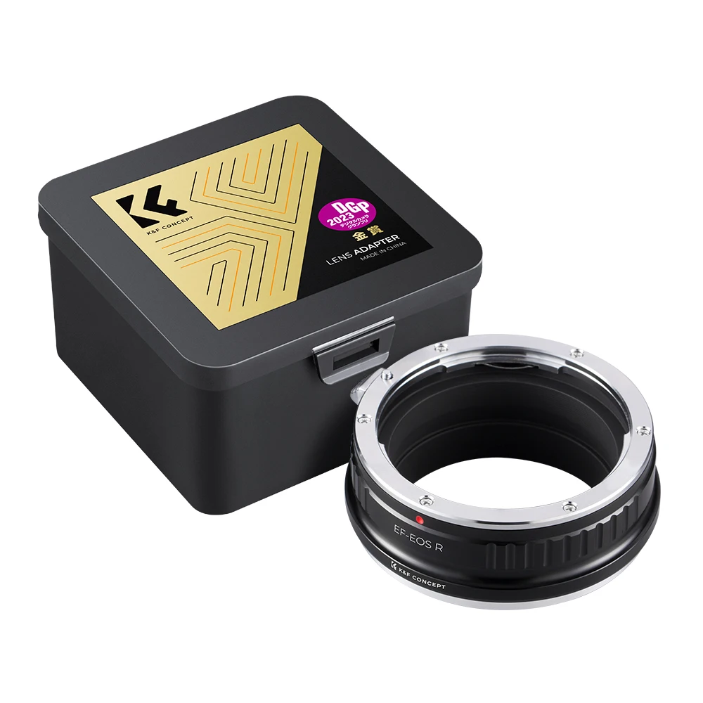 K&F Concept EF-EOS R Camera Lens Mount Adapter Ring for Canon EOS EF EF-S Lens to Canon EOS R RF Mount Camera Body Manual Focus