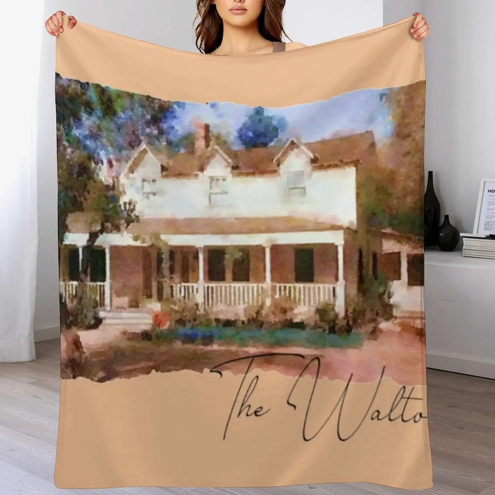 

The Waltons House Throw Blanket Cozy Light Blanket for Travel Camping Picnic