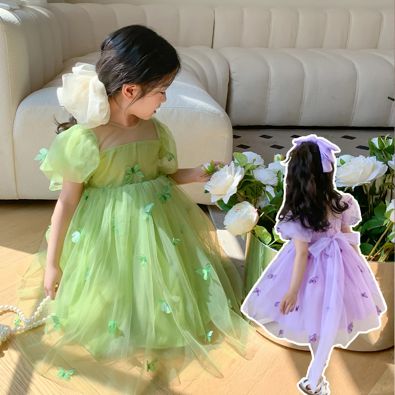 Girls Summer Dresses Baby Summer Dresses Princess Dresses Children\'s Skirts Girls Baby Children\'s Clothes 2024 New Style Dress