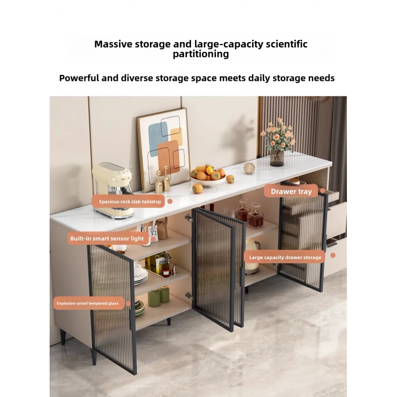 custom.Luxury Honeycomb Aluminum Modern Minimalist Sideboard Integrated Storage Home Furniture Kitchen Living Dining Rooms