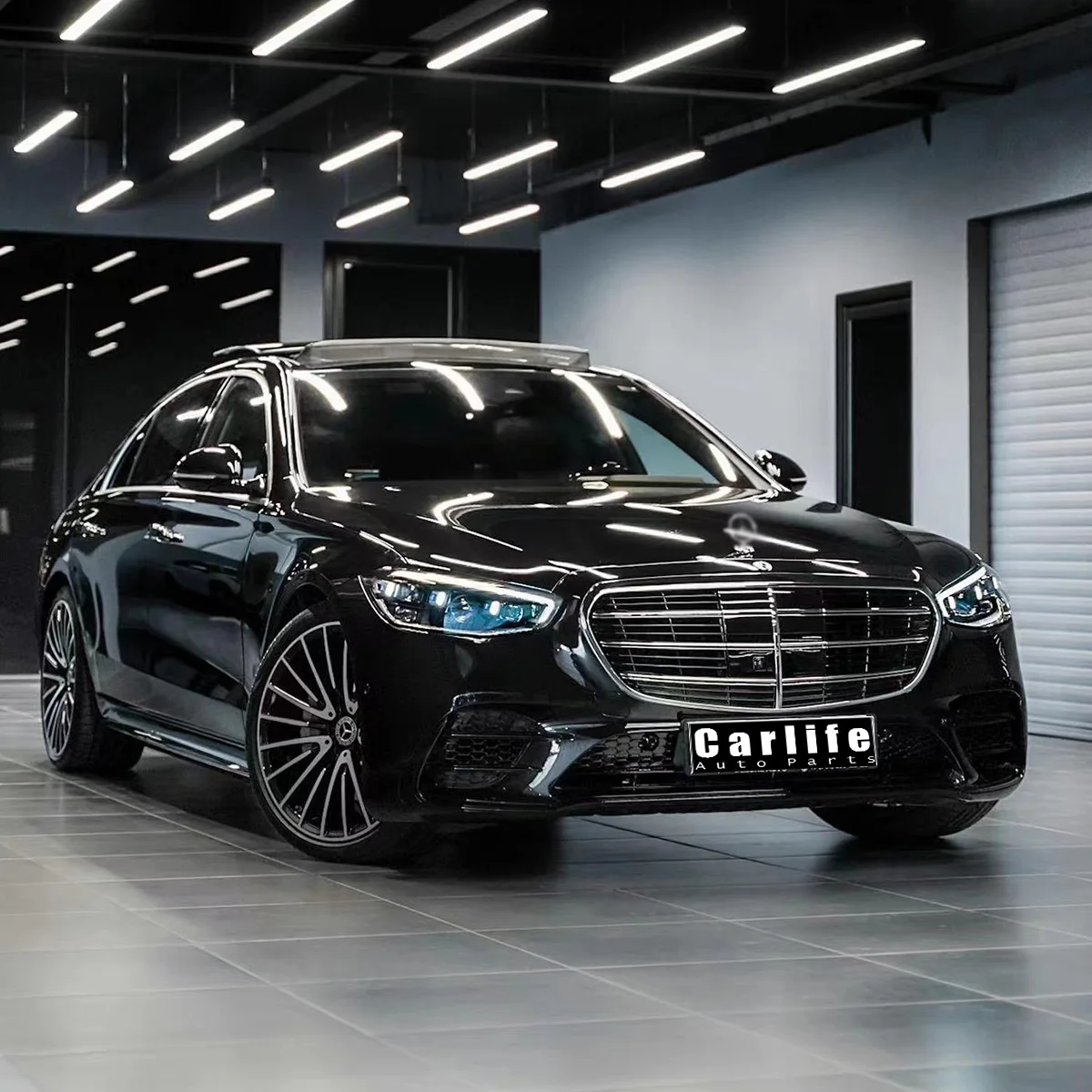 

Automotive facelift bumpers body kit for Mercedes Benz S Class W223 2021+ change to S450 S580 AMG style.