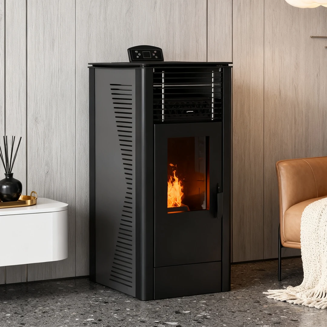 

Современный пеллетный камин-печь, отдельностоящий, стальной, встраиваемый, для внутреннего использования, подходит для гостиной и кухни