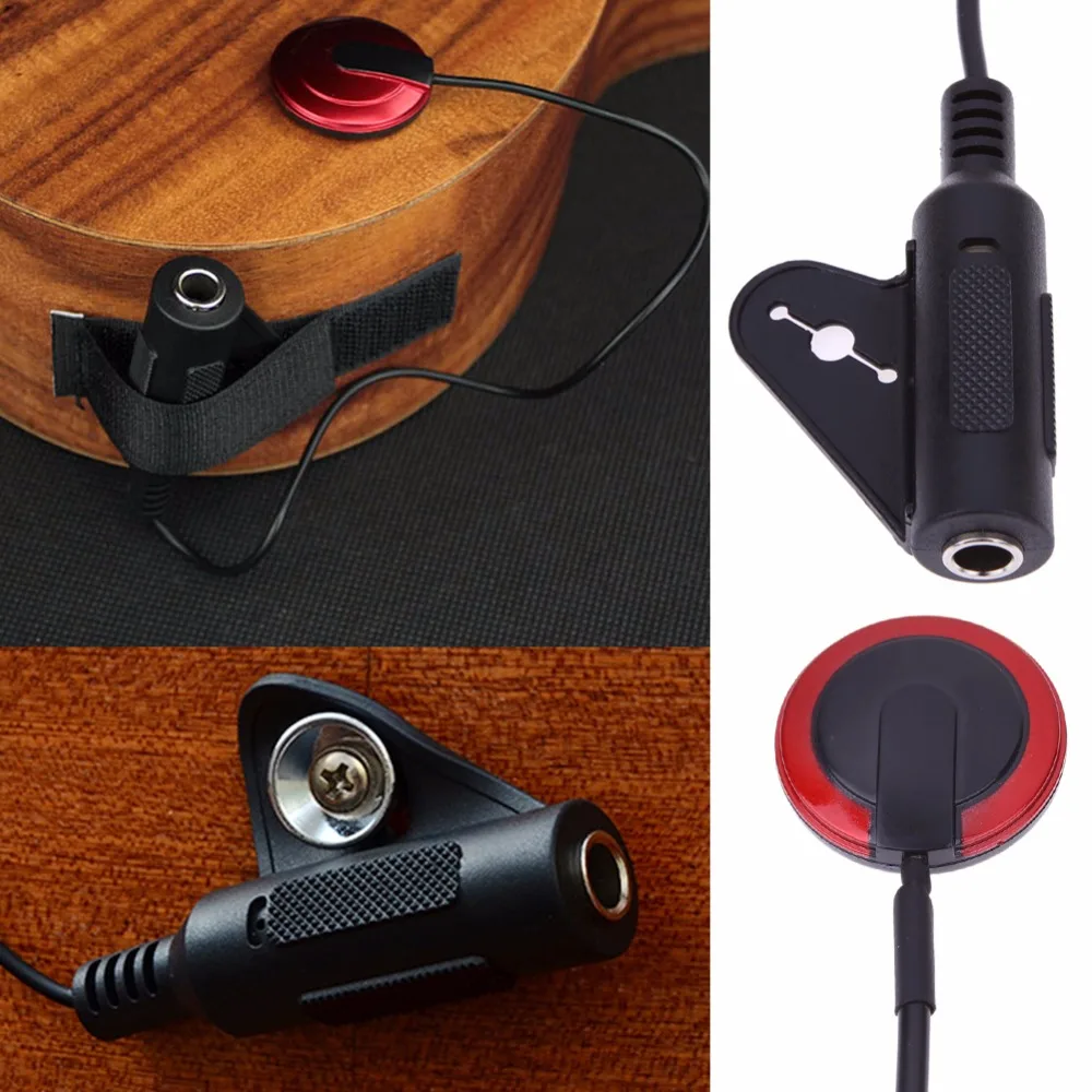 กีตาร์ Pickup Professional Piezo Contact ไมโครโฟน Pickup สำหรับกีตาร์ไวโอลิน Banjo Mandolin Ukulele กีตาร์อุปกรณ์