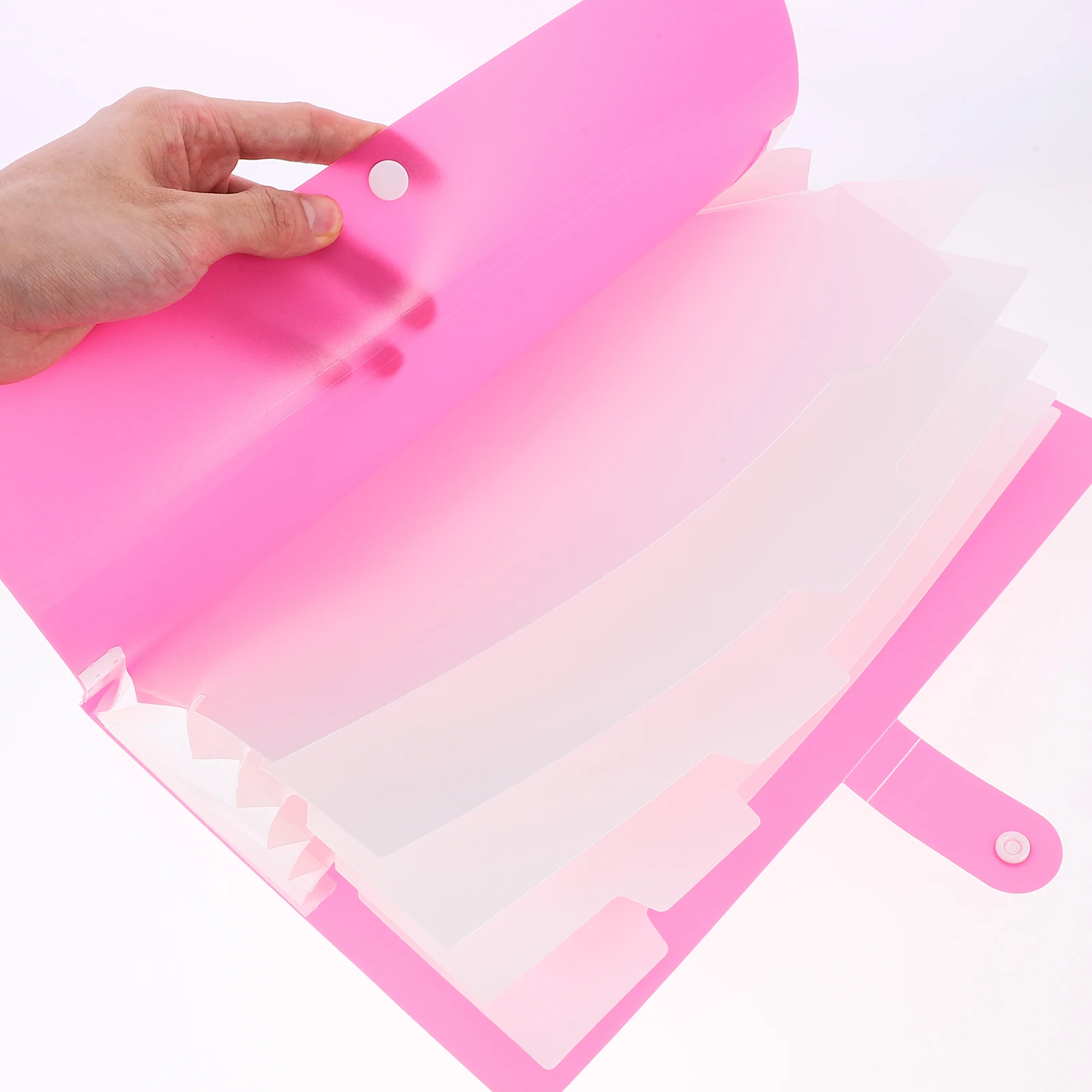 

Multi-layer File Folder Large Capacity A4 Size Red White PP Material Document Organizer Storage Pouch For Business