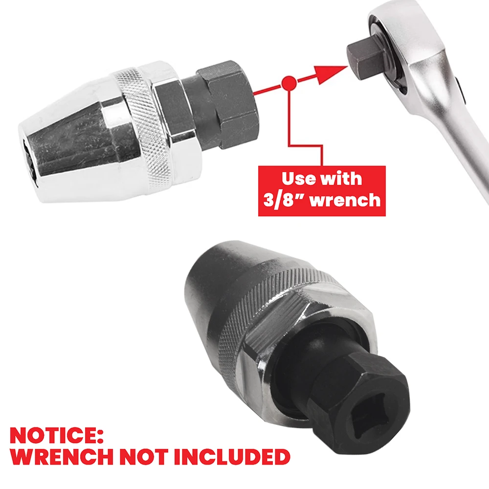 

1PC Broken Thread Stud Extractor 3/8 Inch Broken Bolt Remover Threading Head Socket Remover for Rust Painted Damaged Waste Bolts