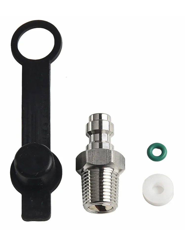 Válvula de enchufe macho de acero inoxidable M10 de 8mm/0,3 pulgadas, conector rápido, válvula de retención, boquilla de llenado, accesorio para manguera de aire
