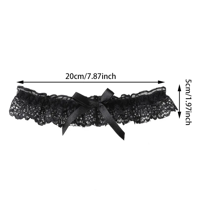 Anneau de jambe en dentelle avec nœud pour femme, jarretelles florales, lingerie sexy, ceinture nœud papillon, boucle de jambe, patients de mariage, cosplay, bas Lolita fille, jarretelles