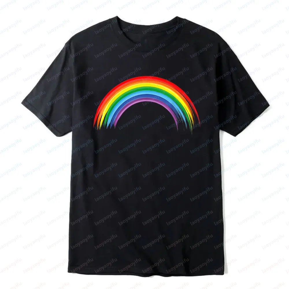 Pride Rainbow Flag LGBT Gay Lesbian T-Shirt LGBTQ+ Equality Women Tees Fashion Harajuku Streetwear Tshirt High Grade Cotton Tops