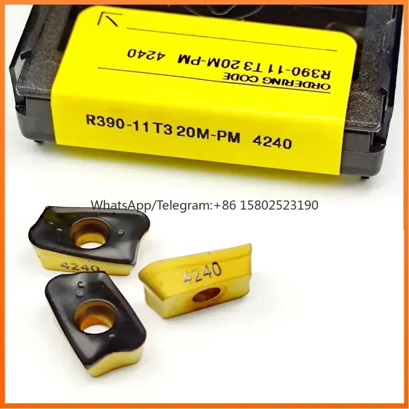 R390 11T304 11T3080 11T320 170408 180608 180612 PM4240 PM4225 Internal Cermet Carbide Inserts CNC Lathe Cutting Turning Tools