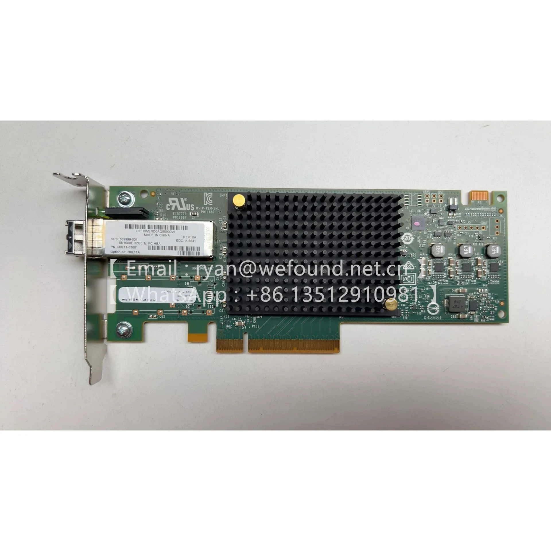 

Q0L11A SN1600E Однопортовый оптоволоконный адаптер хост-шины 32 ГБ