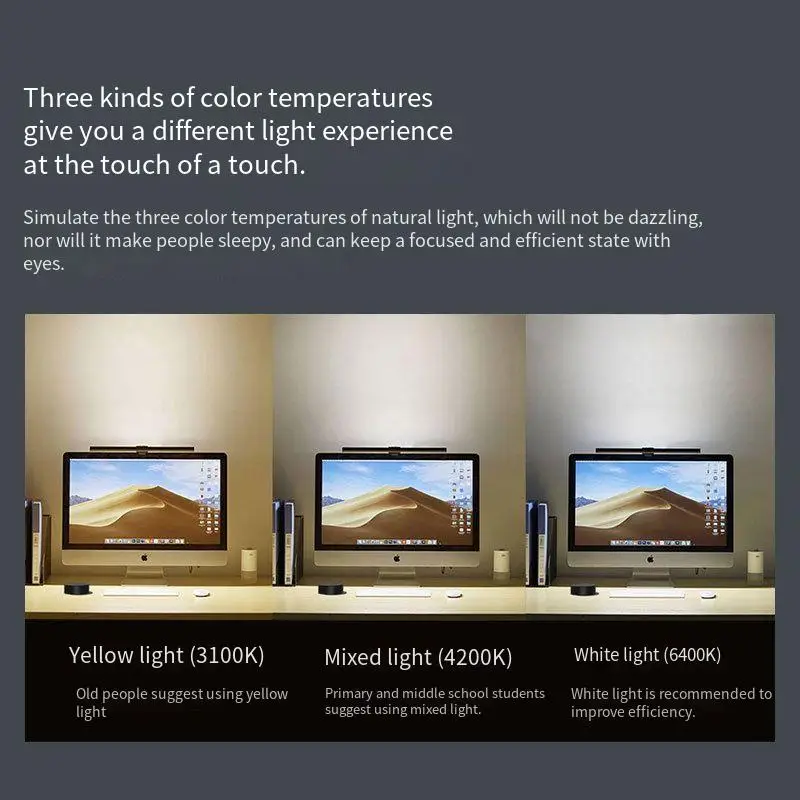 Беспроводной пульт дистанционного управления, экран с подвеской, планшетом, асимметричным освещением, бесконечным затемнением, компьютерный монитор, металлическая подсветка