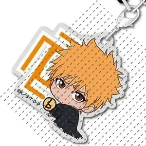 Game Kisuke Urahara Byakuya Kuchiki Toushiro Hitsugaya Ichigo Kurosaki Keychain Doll Anime Acrylic Keyring Pendant for Gift