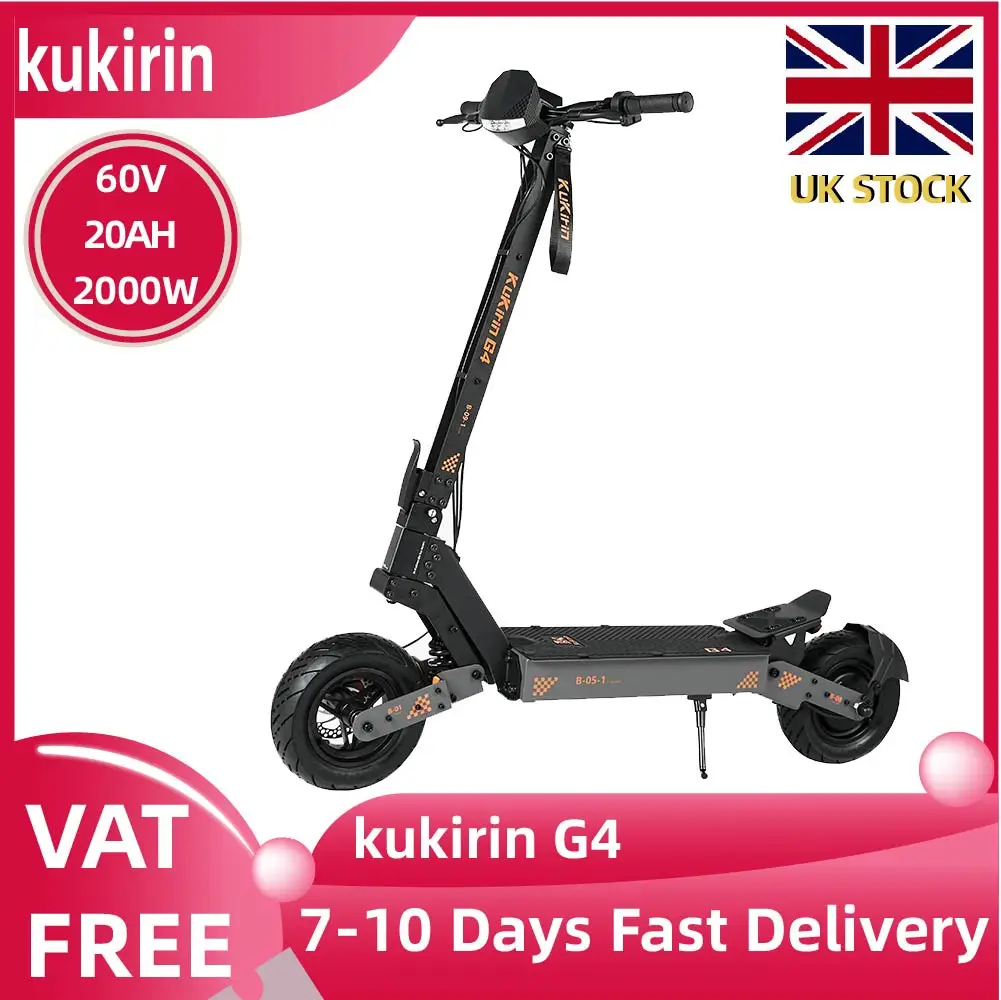 kukirin G4 Adult Foldable Escooter 2000W Electric Scooter 60V20AH Battery 11 Inch Fat Tire E-Mountain Scooter