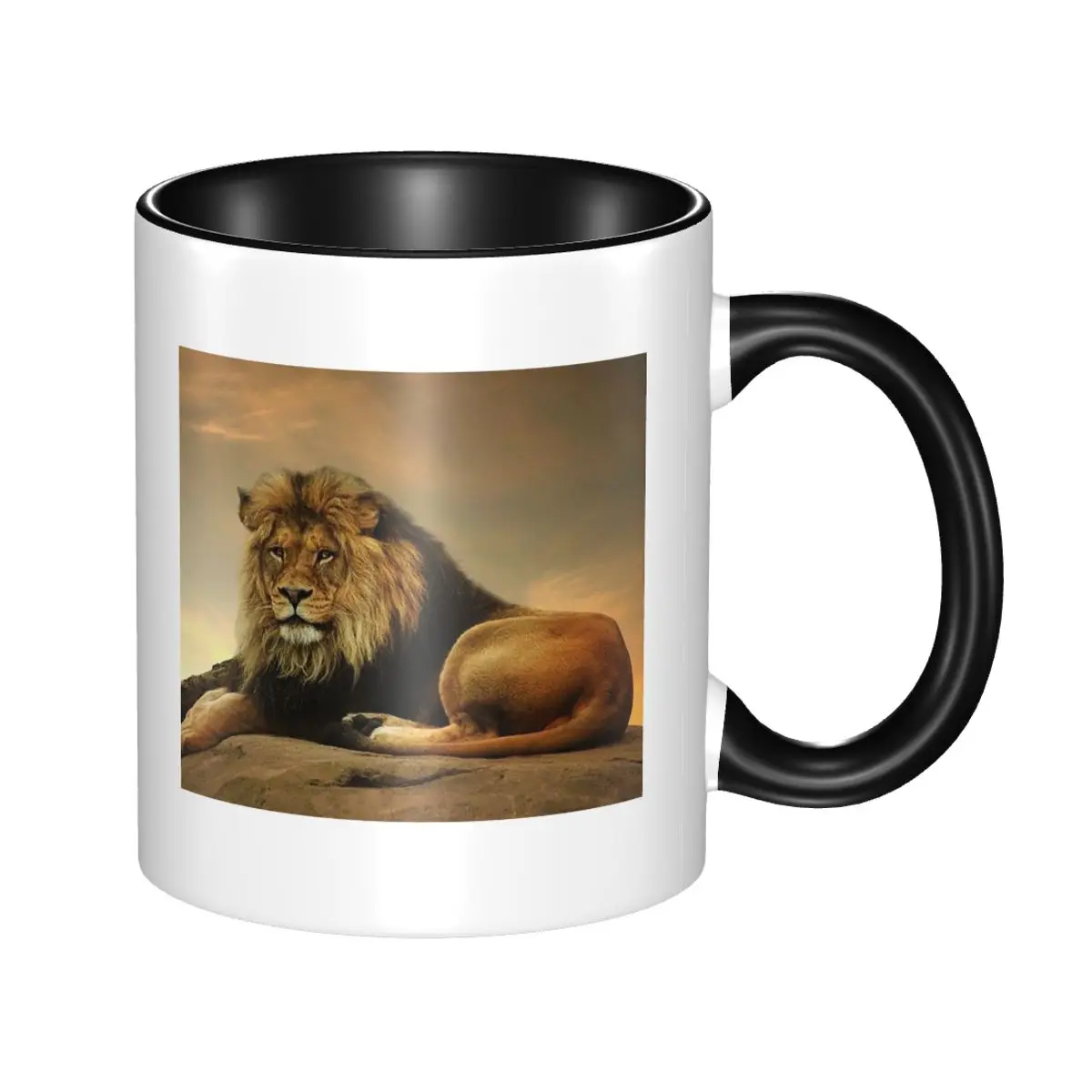 

Animals Lion Tiger Mug Funny Ceramic Coffee Cups Tea Mugs Milk Cup Drinkware Gifts for Friends