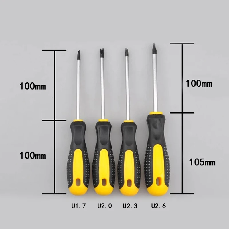 1 Piece U-type Screwdriver CR-V U1.7-U2.6 Bolt Driver Magnetic Special Screw Driver Spanner Screwdrivers Screw-driving Tools