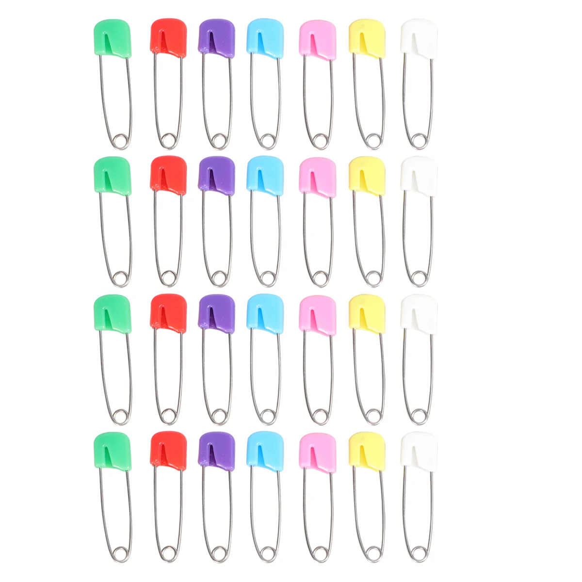 

100pcs Baby Safety Colored Diaper Steel Clothes Pin Saliva Towel Fixing Nursing Accessories - Size S