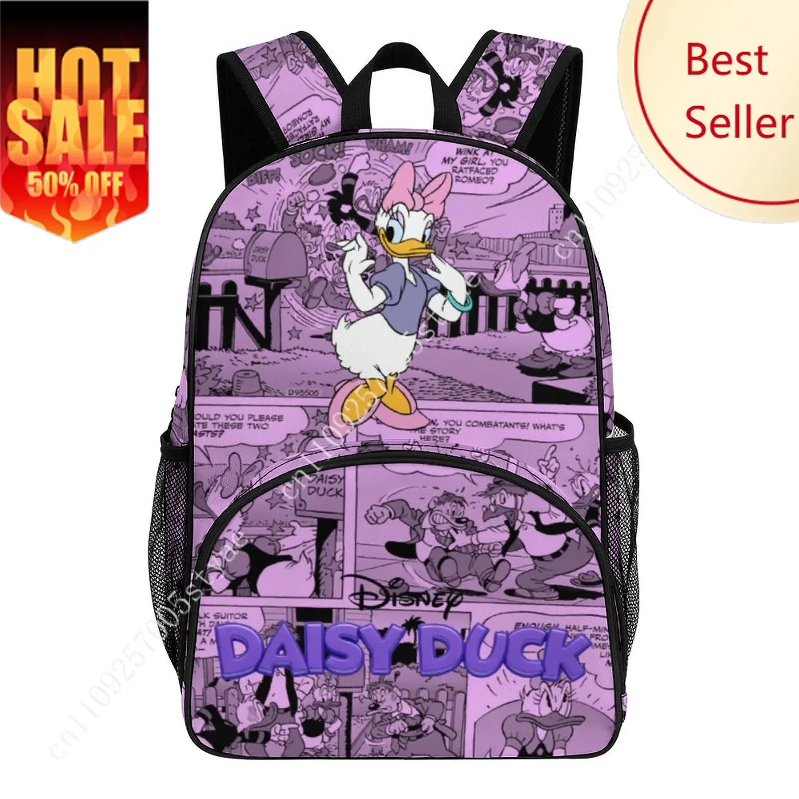 

Daisy Duck Large Capacity Backpack Disney Cartoon Decorate Fabric Bags Design Your Photo Logo Text Party Holiday Custom Gifts