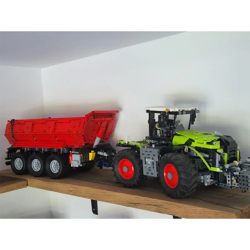 

MOC-8830 сельскохозяйственный грузовой транспортный самосвал, набор комбинированных строительных блоков, модель MOC, креативные игрушки для мальчиков и детей, подарки на день рождения