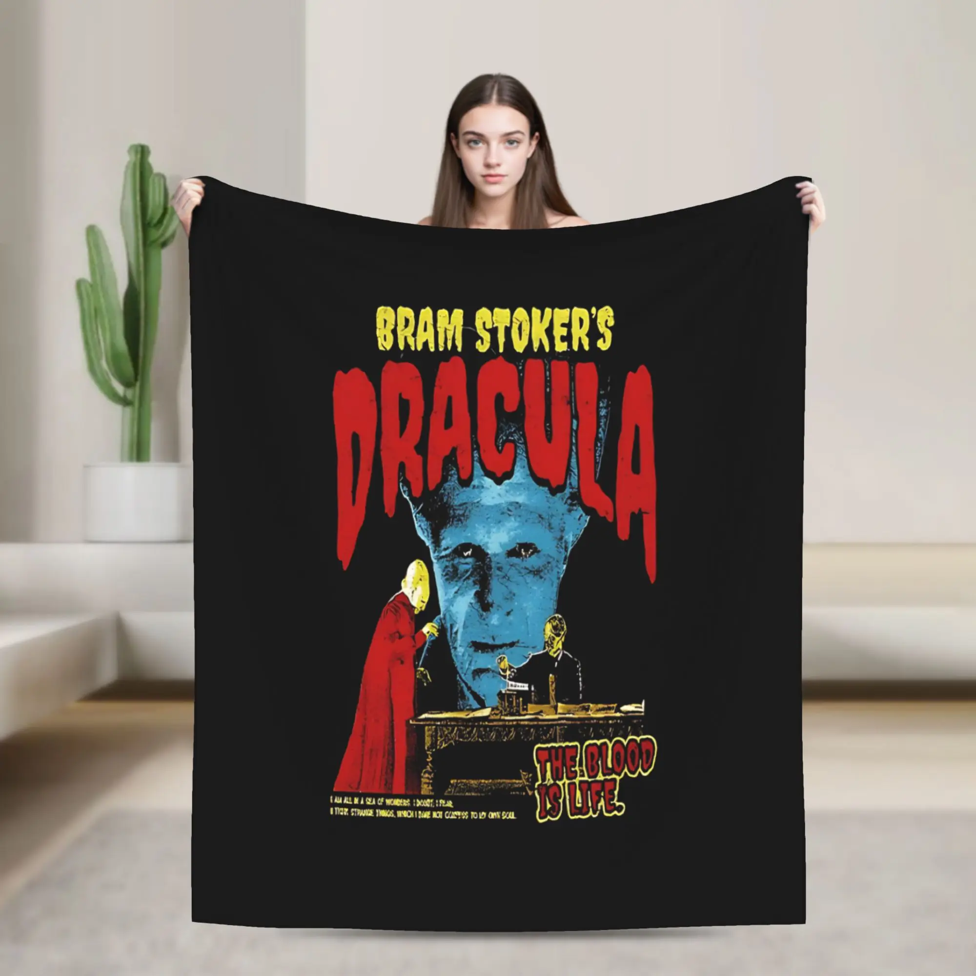 Warm Soft Blankets Decorative Bram Stoker's Dracula Bedding Throws  Flannel Bedspread For Home Decor Print Sofa Bed Cover