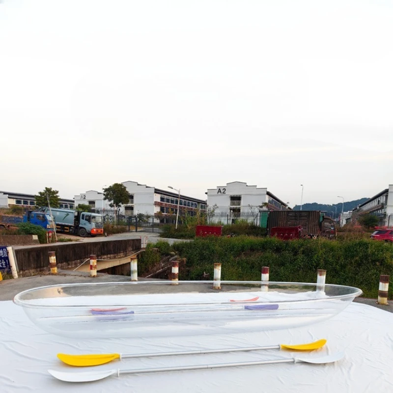 

PC Water Transparent Boat Scenic Area Homestay Park Canoe Double Boat 4-6 People Transparent Kayak