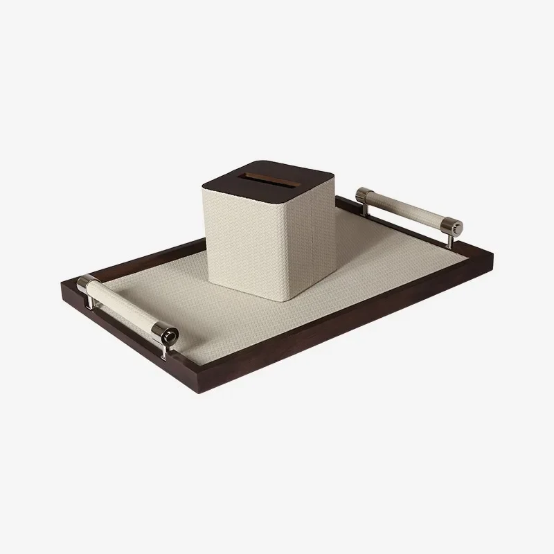Simple Dressing Table Double Ear Tray Entrance Hall Decorative Plate Modern Storage Multifunctional Coffee Table Home Decor