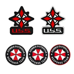 PVC Resident Evil Umbrella Patches Hook & Loop on Clothes U.S.S Tactical Morale Badge Decoration for Clothing and Backpack