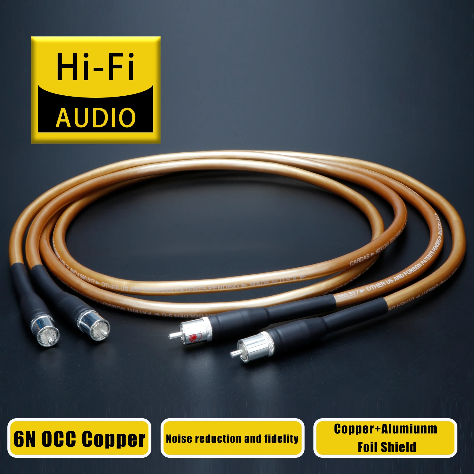 

Пара аудиокабелей Cardas RCA, двойной аудиоусилитель Lotus RCA с позолоченной/посеребренной вилкой, соединительный аудиокабель 2RCA to2RCA