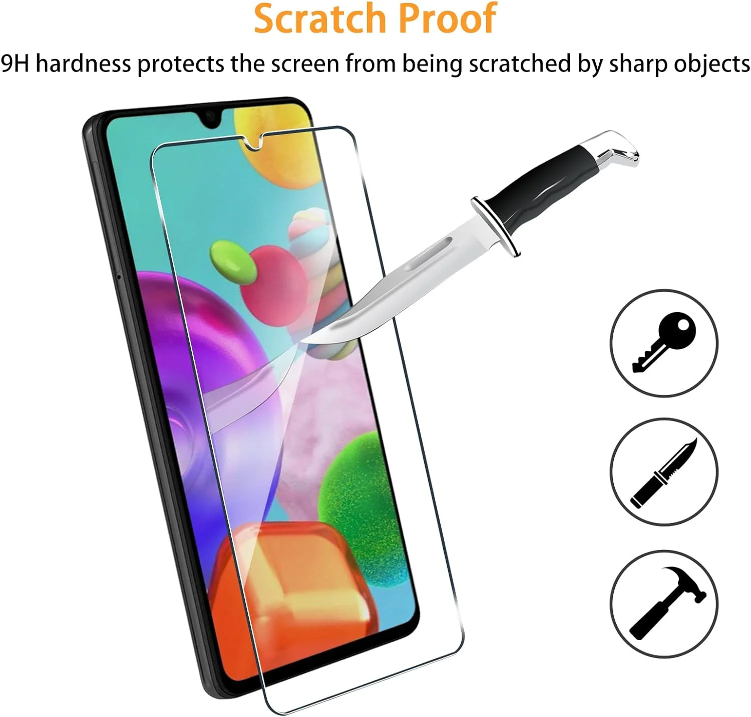 1/4 piece for Samsung Galaxy A41 tempered glass high-definition anti drop function intelligent screen protector glass film