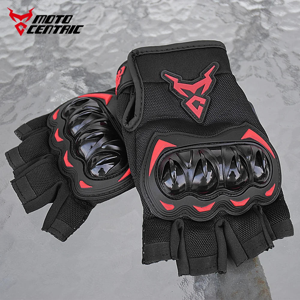 MOTOCENTRIC Summer Motorcycle Gloves Half Finger Breathable Motorcyclist Gloves ATV MTB Cycling Gloves Anti-fall Palm Guard Moto