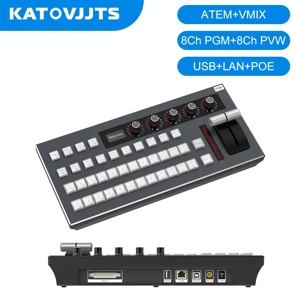 KATOVJJTS VMix ATEM OBS لوحة مفاتيح لوحة المفاتيح البث المباشر لوحة التحكم فيديو خلاط نظام المؤتمرات لوحة مفاتيح الصوت #1