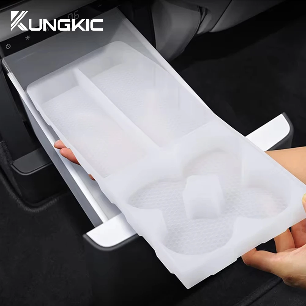 Silicone Car Refrigerator Storage Box for Lixiang Li L6 L7 L8 2024 Restyling Tray Auto Interior Storage Decoration Accessories