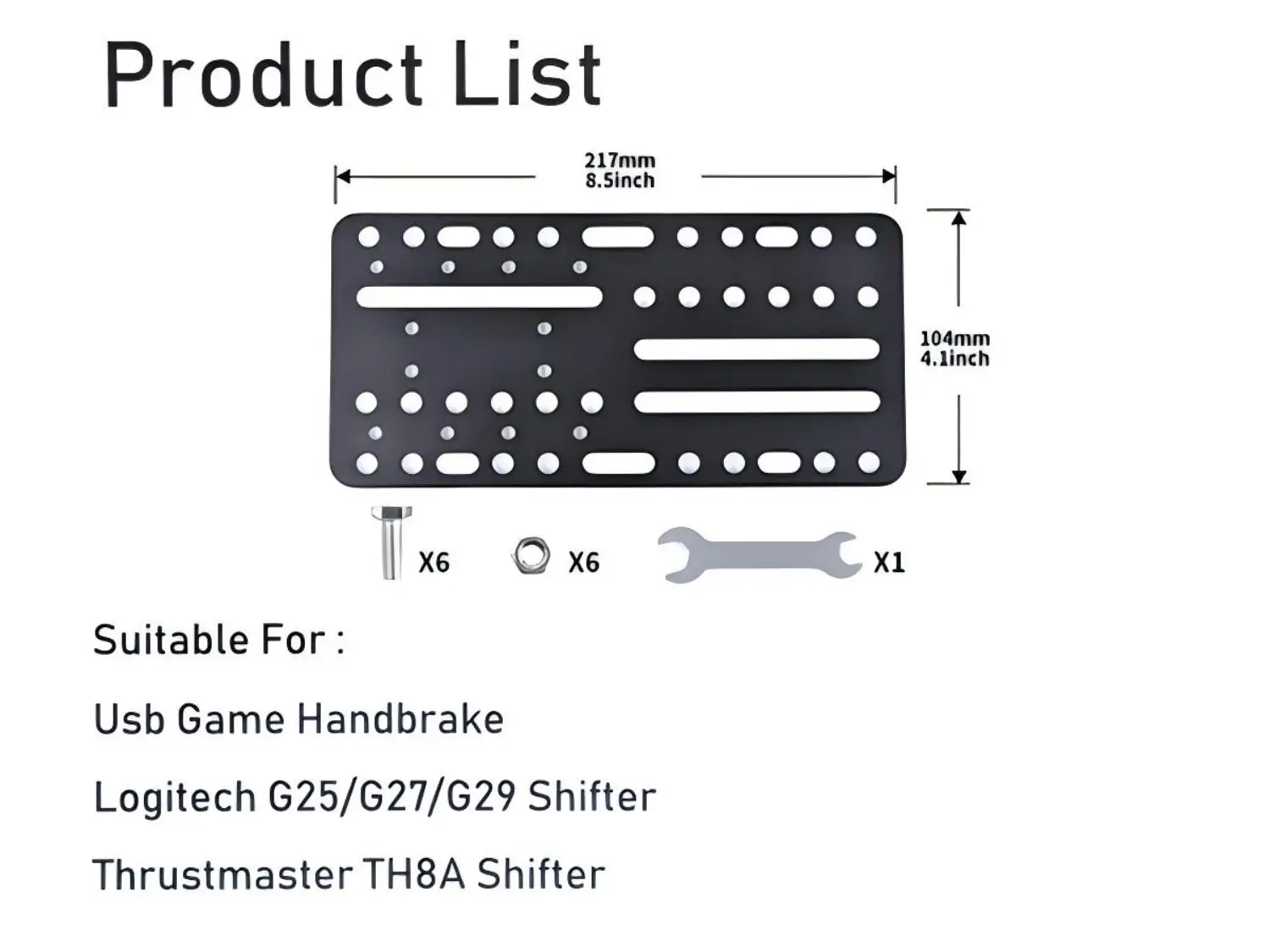 USB handbrake and Racing game shifter universal installation support board, suitable for G25/27/29/920/923 T500 (single board)