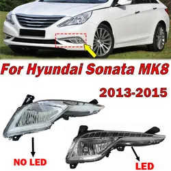 Car Accessories For Hyundai Sonata MK8 2013 2014 2015 Auto Front Bumper LED Daytime Running Lamp Fog Light Signal Lamp Assembly